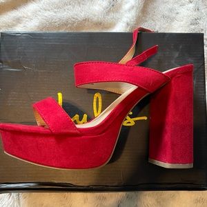 Lulus heels red (brand new)